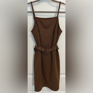 Square Neck Houndstooth Mini Dress